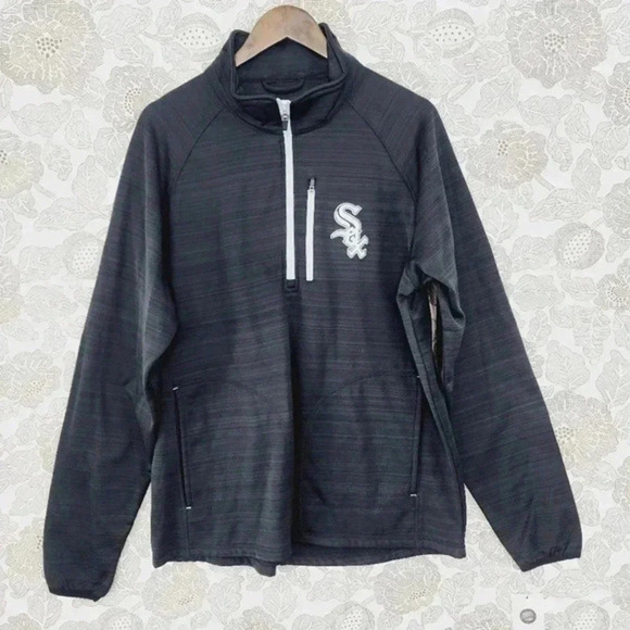 NWT White Sox Mock Neck‎ Pullover Sweatshirt Men's L - Picture 1 of 8